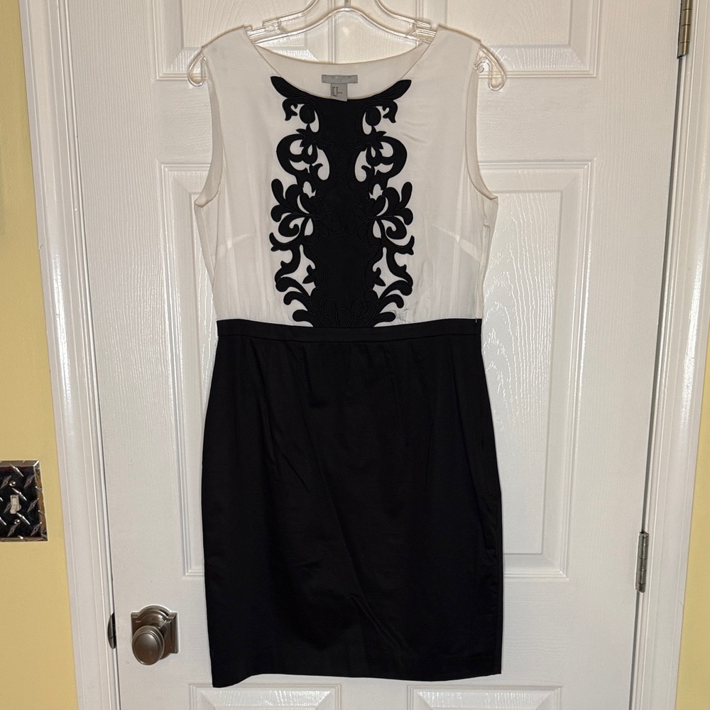 H&M Black and White Mini Dress